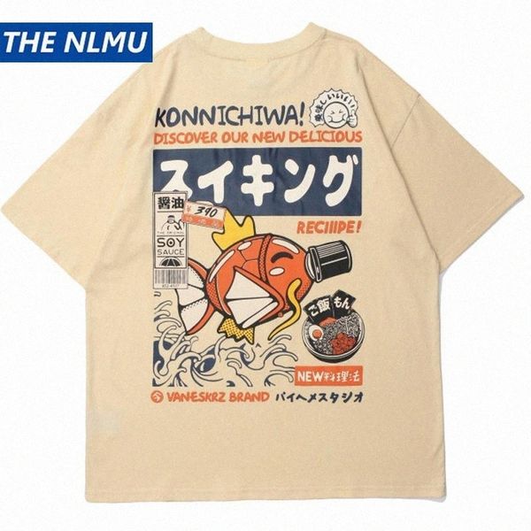 

2021t-shirt hip hop japaneseprint short sleeve tshirts streetwear mens harajuku casual tees shirts wy728 men's t-shirts v7ay#, White;black