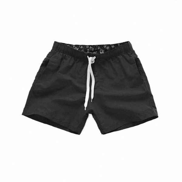 

summer shorts men women quick drying fitnesshort homme casual beach mens boardshorts elastic waist solid color men's h0lt#, White;black