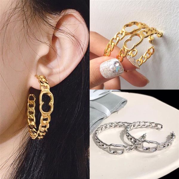 

fashion jewelry women earrings gold charm earring with correct letters stainless steel silver copper bracelts and rings suits245m, Golden