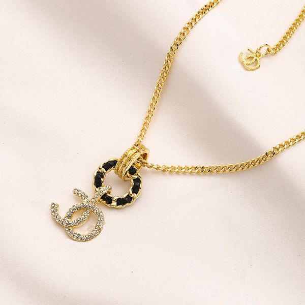 

necklace luxury designer necklaces pendant choker pendant chain fashion women 18k gold plated stainless steel letter statement jewelry acces, Silver