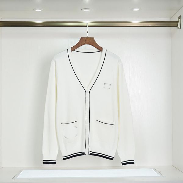 

cardigan women sweaters designer sweater winter wool coat small sweet wind style classic outfit, White;black