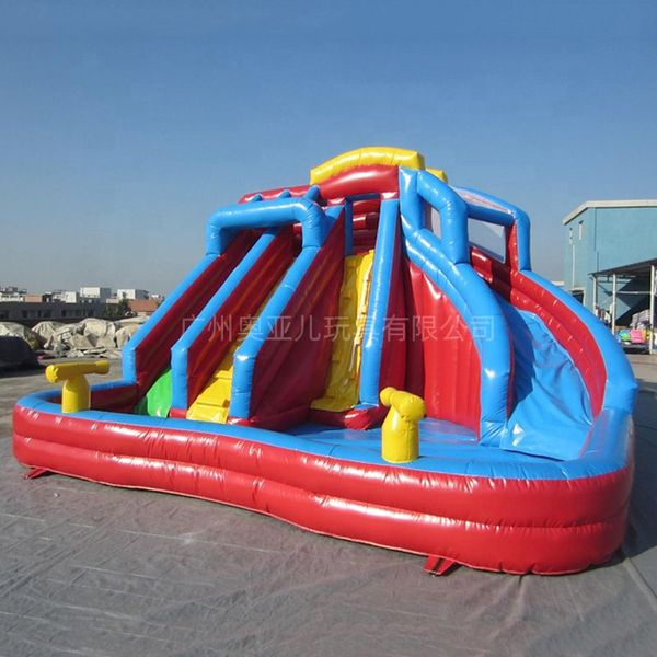 

inflatable bouncers yard en14960 certificated kids and summer commercial giant blow up amusement game inflatable water slide pool with air b