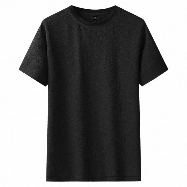 

shirt men summer fashion solid o-neck tees casual male comfortable clothing asian size m-4xl men's t-shirts f0mt#, White;black