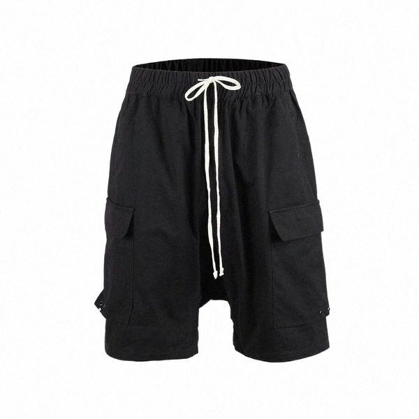 

black shorts 2021 men women multifunctional pockets sport shorts outdoor streetwear oversize overalls stereoscopic i264#, White;black
