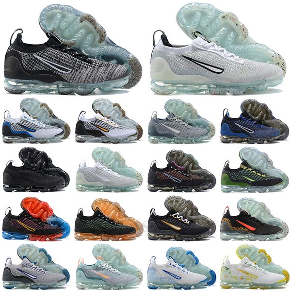 

2021 running shoes mens womens sports sneakers dark grey all black speckled white pink neon stone blue pure platinum team red light dew flyn