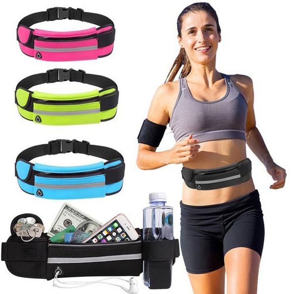 

ll ladies men's waist bag gym running outdoor sports travel mobile coin purse casual belt waterproof adjustable