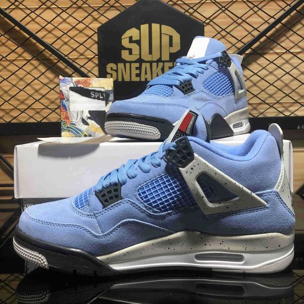 

men women jumpman 4 basketball shoes black cat 4s jorden sneakers cactus jack white oreo university blue sneaker military black