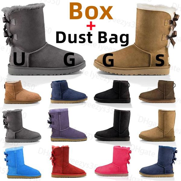 

selling australia classic warm boots womens mini half snow boot usa gs 585401 winter full fur fluffy furry satin ankle boots booties s247z, Black