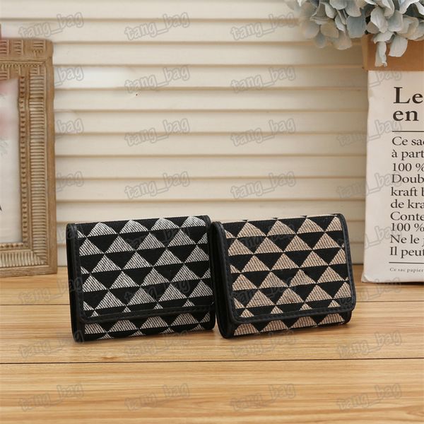 

designers wallets purse bag fashion short triangle pattern wallet classic pallas card holder coin mini purses, Red;black