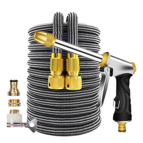 

garden hoses expandable magic hose pipe high pressure car wash hose with metal spray gun set outdoor watering irrigation tool garden hose 22