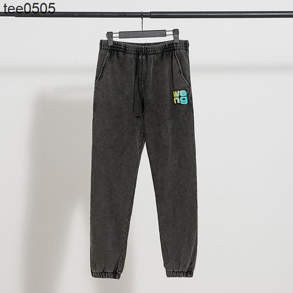 

chaopai men's and women's same wash water used snowflake leisure sports pants terry thin loose leggings, Black