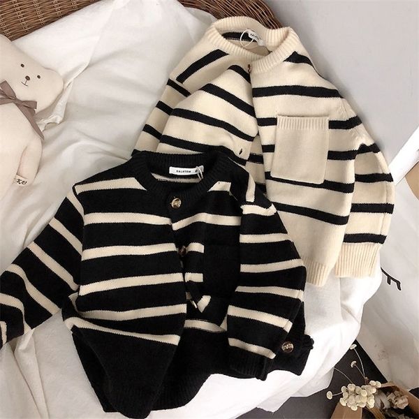 

cardigan childrens sweater boy and girls clothes baby single breasted knitted coat 220915, Blue