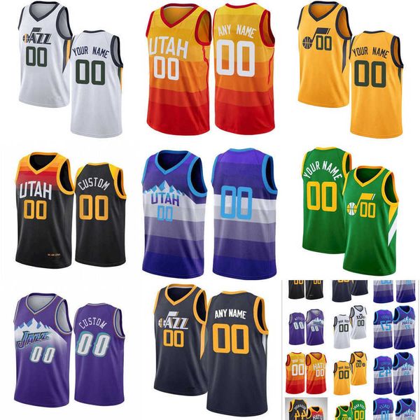 

75th custom women youth jersey bojan 44 bogdanovic joe 2 ingles udoka 20 azubuike utah''jazz''men basketball jerseys, Black;red