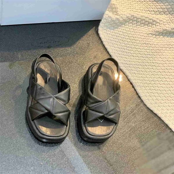 

fashion sandals prad men women wear comfortable glamour sandals a018, Black