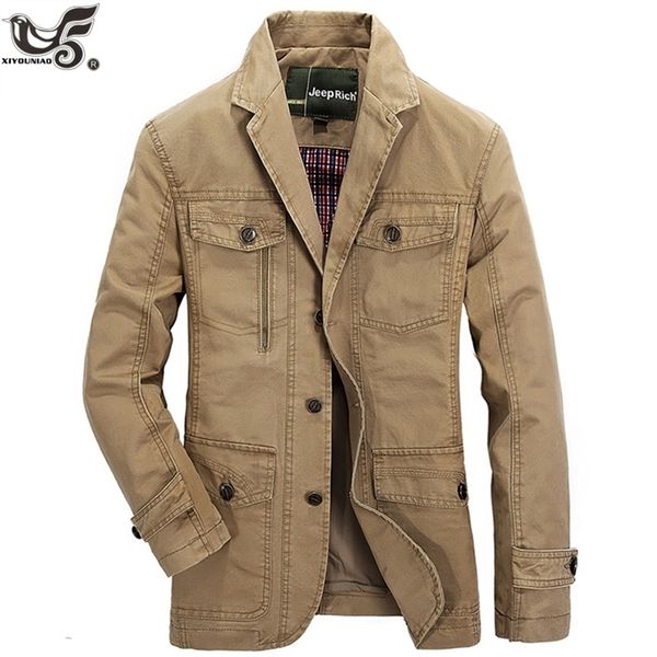 

men's jackets casual denim men 100% cotton business coat male brand clothing stylish autumn winter suit blazer jean man 220915, Black;brown