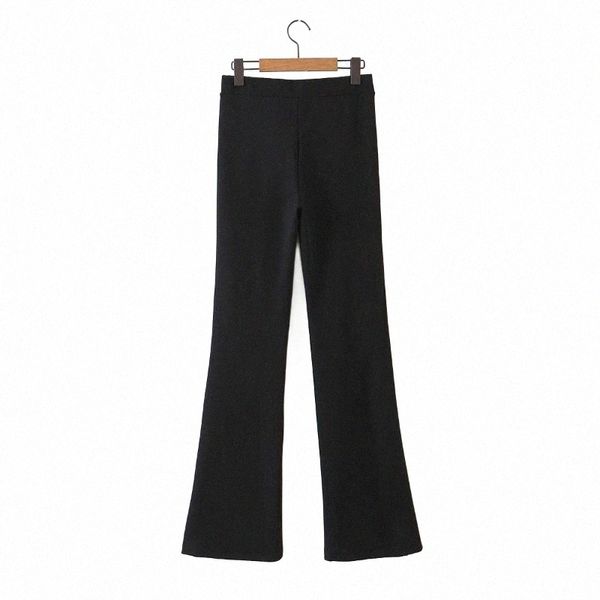 

business clothes women flare sweatpants spring casual solid mopping trousers black slim high waist stretch flared pants women's & capri, Black;white