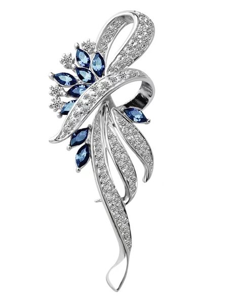 

violet star brooch high-end ladies exquisite corsage 2022 new luxury suit pin holiday gift, Gray