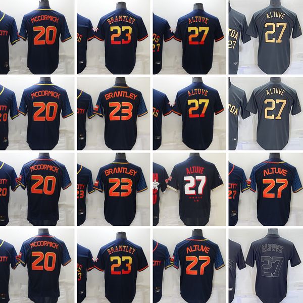 

27 jose altuve new baseball jersey 20 mccormick 23 michael brantley stitched jerseys men women youth, Blue;black