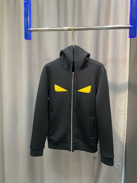 

autumn and winter latest brand designer hoodie fashion embroidery luxury zipper cardigan comfortable material mens hoodie, Black