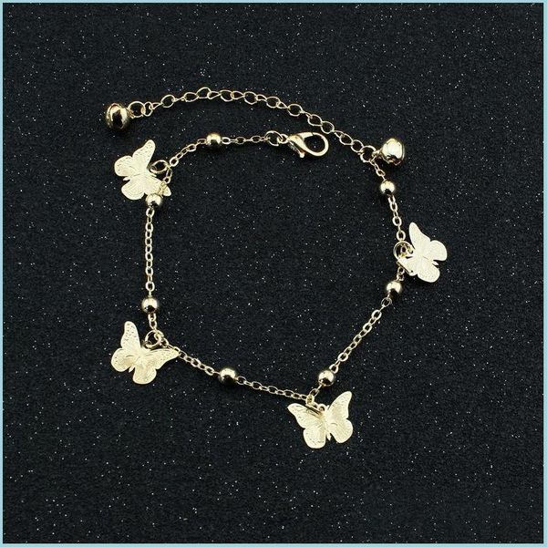 

anklets gold bohemian anklet beach foot jewelry leg chain butterfly dragonfly anklets for women barefoot sandals ankle bracelet feet dhlbv, Red;blue