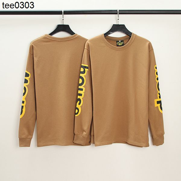 

drewss house ls hug tee kirin arm print long sleeve t-shirt 2022, Black