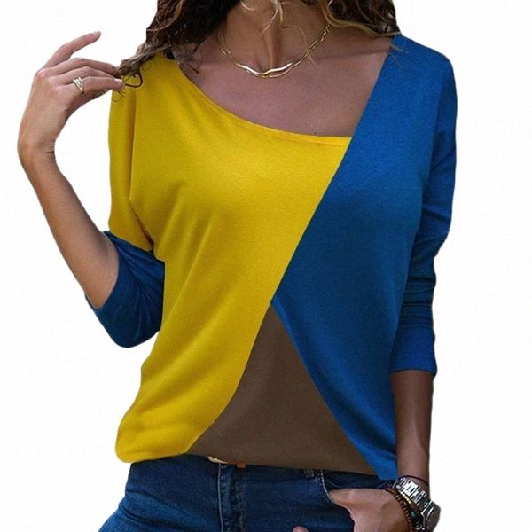 

fashion women shirts patchwork blouse long sleeve female blusas o neck casual tunic woman clothes streetwear women's blouses f1wt#, White
