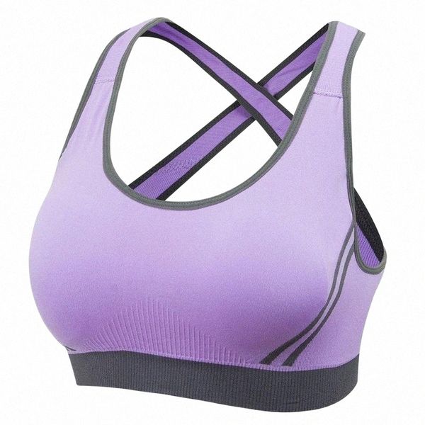 

bras women full cup bra workout seamless racerback push up padded women's vest s  l xl 43kd#, Red;black