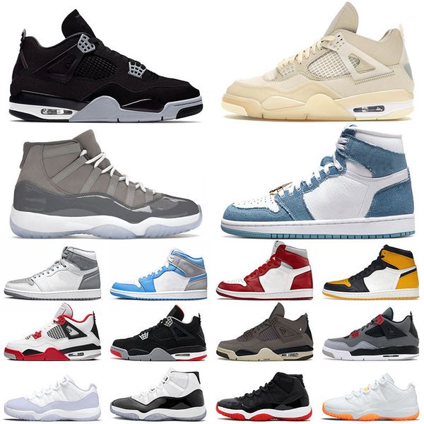 

men 1 4 basketball shoes college grey sneakers 4s black canvas violet ore midnight navy 11 women jumpman sports outdoor 11s cool grey legend