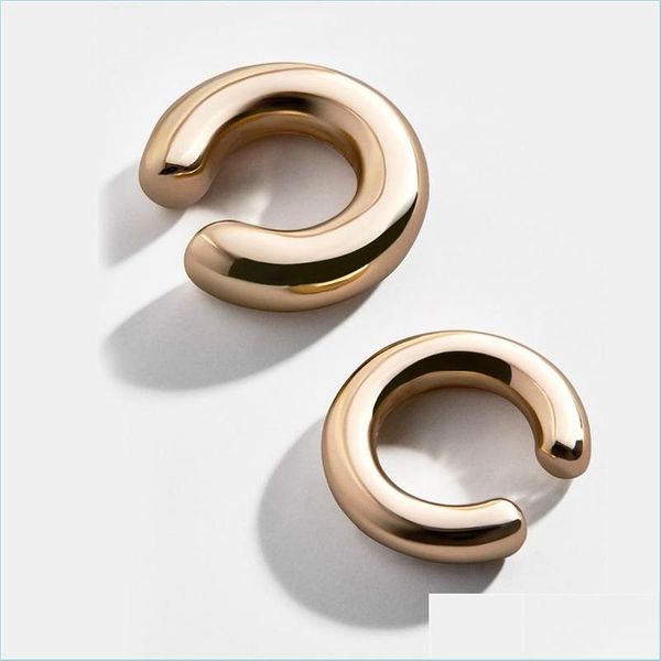 

ear cuff fashionable and simple metal gold female cartilage clip ear round cuff beautif girl jewelry earrings 5592 q2 drop delivery 20 dhjep, Silver