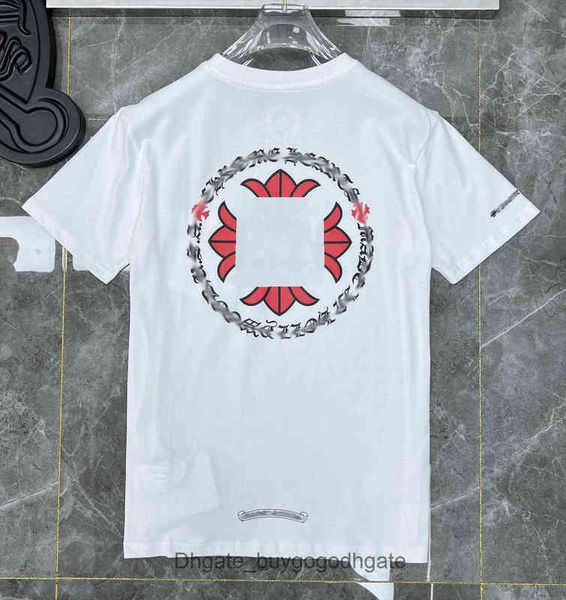 

t-shirts classic men's fashion t shirts mens luxury letter ch t-shirt designers horseshoe sanskrit cross pattern tshirt summer tees 72, White;black