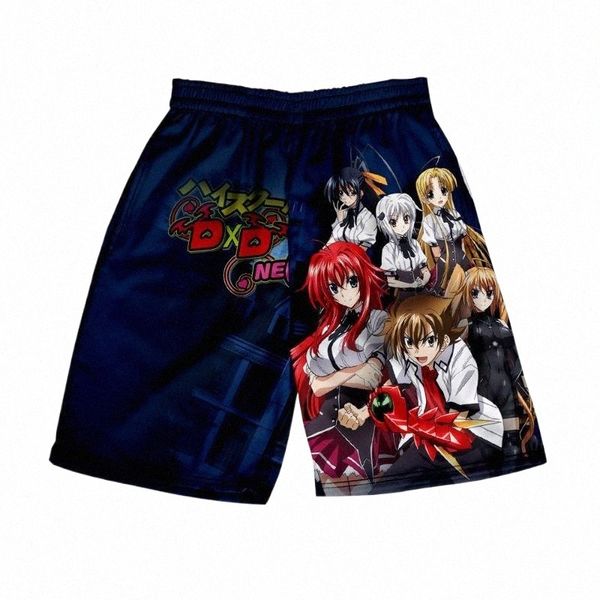 

highschool dxd hyoudou issei rias gremory asia argento 3d print summer holiday women/men elastic waist streetwear beach shorts men's r0, White;black