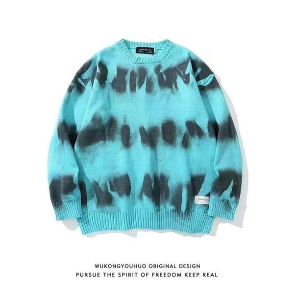 

mens sweaters ins europe and american hip hopen retro dressing printing sleeve hr bf lazy wind couple 220914, White;black