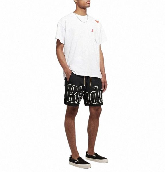 

2021 new summer trend sports and leisure men's zipper pocket pants quick-drying breathable trend five-point pants j3kh#, White;black