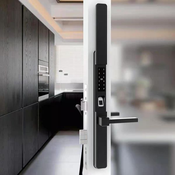 

new arrvial yard waterproof outdoor aluminum door locks keyless entry smart password card code biometric fingerprint sliding