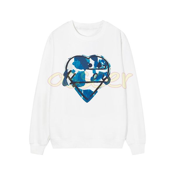 

autumn winter hoodies fashion flower and heart printed sweatshirts mens long sleeve asain size m-2xl, Black