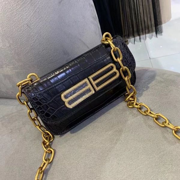 

designer luxury womens bag balencigas handbag b-shaped paris single shoulder messenger fashion square gift shoulder oblique span versatile h