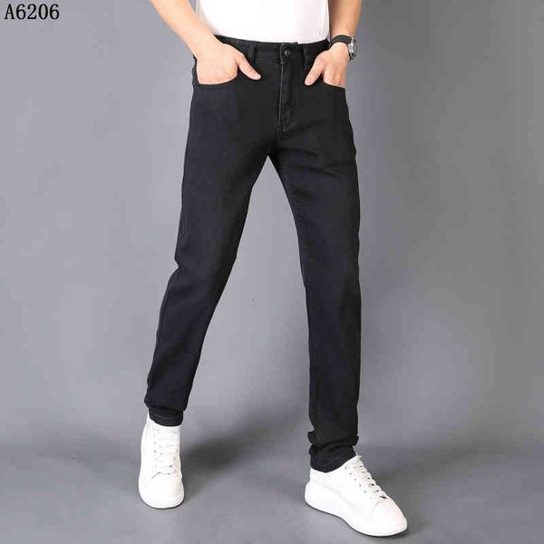 

jeans men's 2022 autumn and winter busin casual straight high end pants versatile elastic loose2hfj, Blue