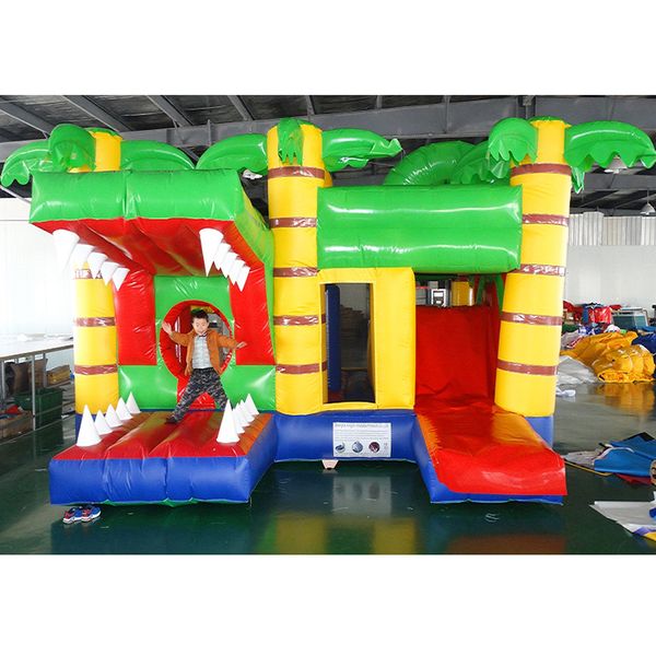 

outdoor games & activities pvc crocodile inflatable trampoline slide combination inflatable bouncer slides playground equipment for sale