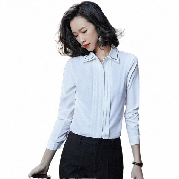 

women work blouses & shirts white long sleeve office ladies ol styles women's o0sw#