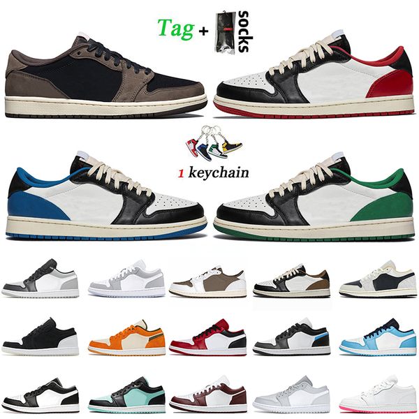 

cactus jack 1s beaded low basketball shoes fashion 2022 jumpman 1 fragment black white unc ceramic starfish loght smoke wolf grey reverse wo