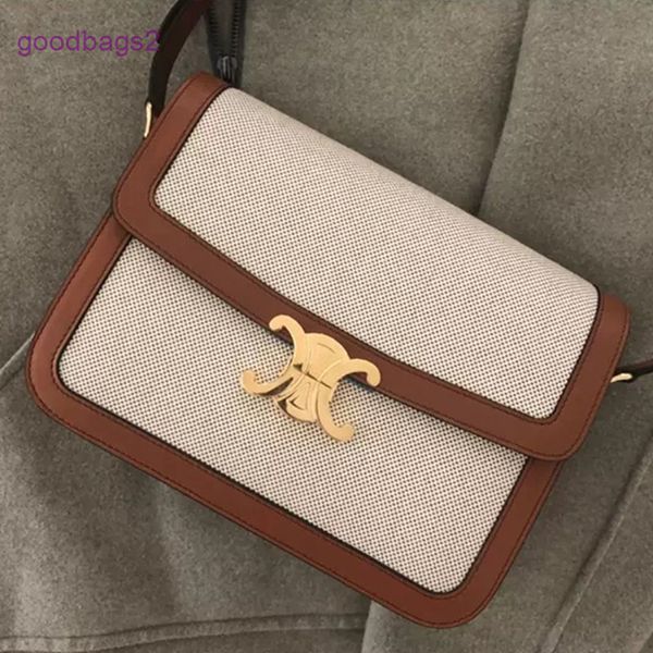 

bag celins autumn and winter 2022 canvas arc de triomphe beancurd bag