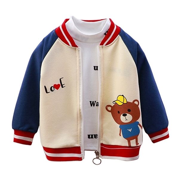 

coat ljmofa 16t kid fashion jacket for boy spring autumn baseball uniform cotton light weight outerwear baby child cloth d144 220915, Blue;gray