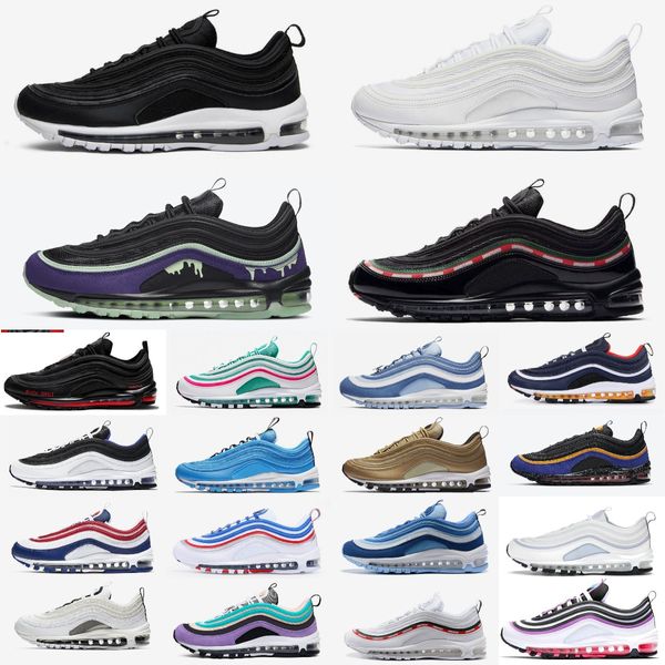 

new running shoes 97s trainers sports sneakers red black triple white reflective bred game royal bullet silver aurora new 97 og classic men