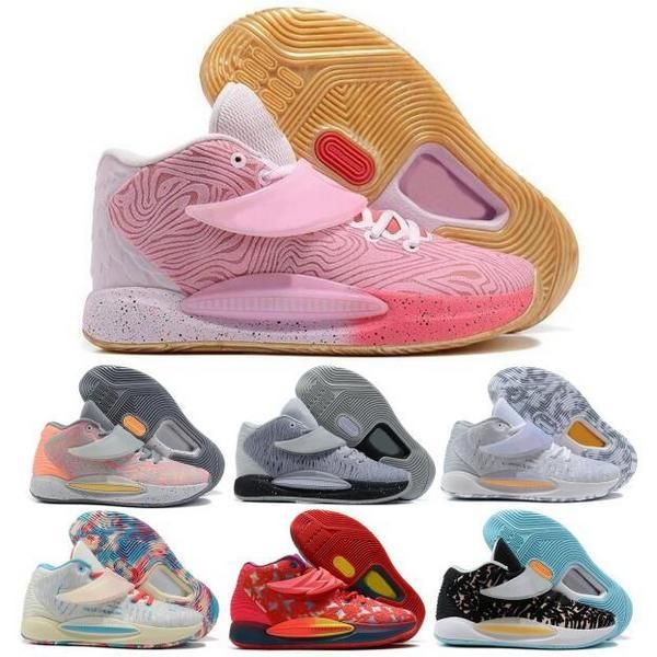 

basketball shoes sneakers chaussure trainers pearl sunset floral wolf grey lime glow green english black 2022 kd14 men kevin durant kd 14