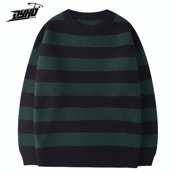 

men's sweaters vintage knitted sweater men women harajuku casual cotton pullover tate langdon sweater same style green striped autumn, White;black