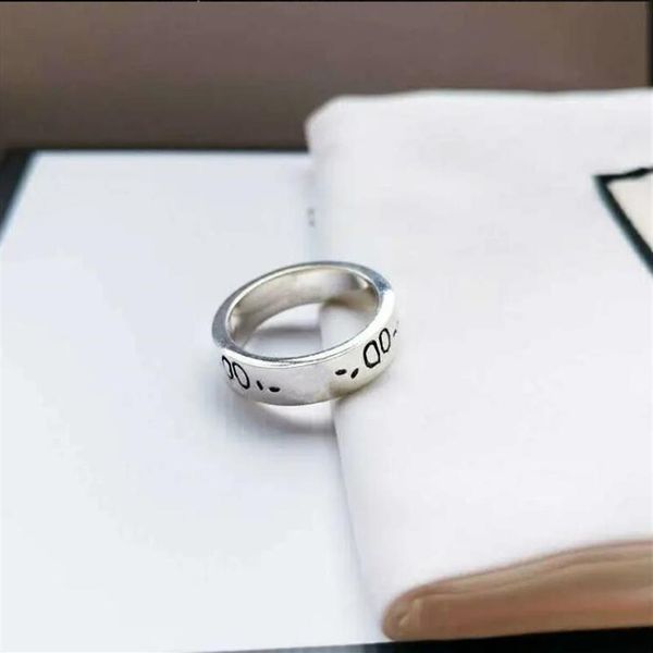 

fashionable men's skull silver band rings women's stainless steel luxury jewelry ring non-fading hypoallergenic gifts207f