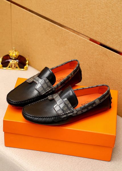 

men's fashion elegant formal wedding dress shoes men brand slip on office oxford shoes classic business casual loafers size 37-47, Black