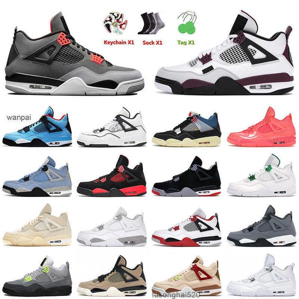 

shoes jumpman 4 4s iv infrared basketball shoes cactus jack mens women retro bred black cat sail pure money outdoor trainers sneakers size 1