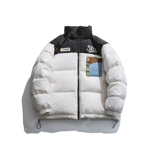 

men's winter 90 white duck trendy all-match stand-up collar down jacket, Black
