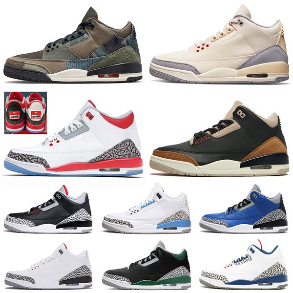 

golf shoe jumpman 3 3s iii men women basketball shoes muslin shady patchwork georgetown unc fragment knicks rivals black cement white pine g